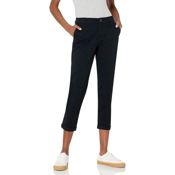 Amazon Essentials Women's Women's Cuffed Mid-Rise Skinny-fit Chino Pant Size 14 - Picture 1 of 16